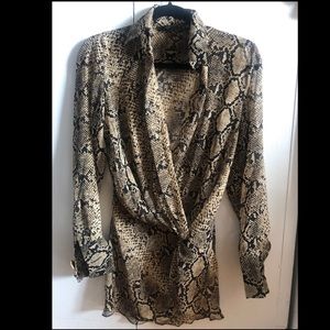 Zara animal  / leopard print blouse